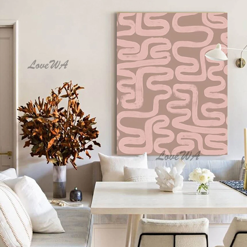 100%Handpainted Geometric Abstract Painting New Arrival Oil Painting New Arrival Hand-painted Wall Art Wall Art For Room Unframe 