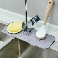Silicone Mat Gourmet Faucet Kitchen Accessory Home Appliance Sponge Rack Kitchens Accessories Kitchen Sink Splash Guard for You 2