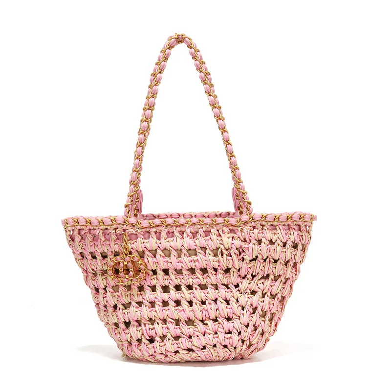 2024 New Portable Top-Hand Bags Classic Style Beach Bag Ladies Straw Shoulder Bag Female Trend Versatile Women's Handbags