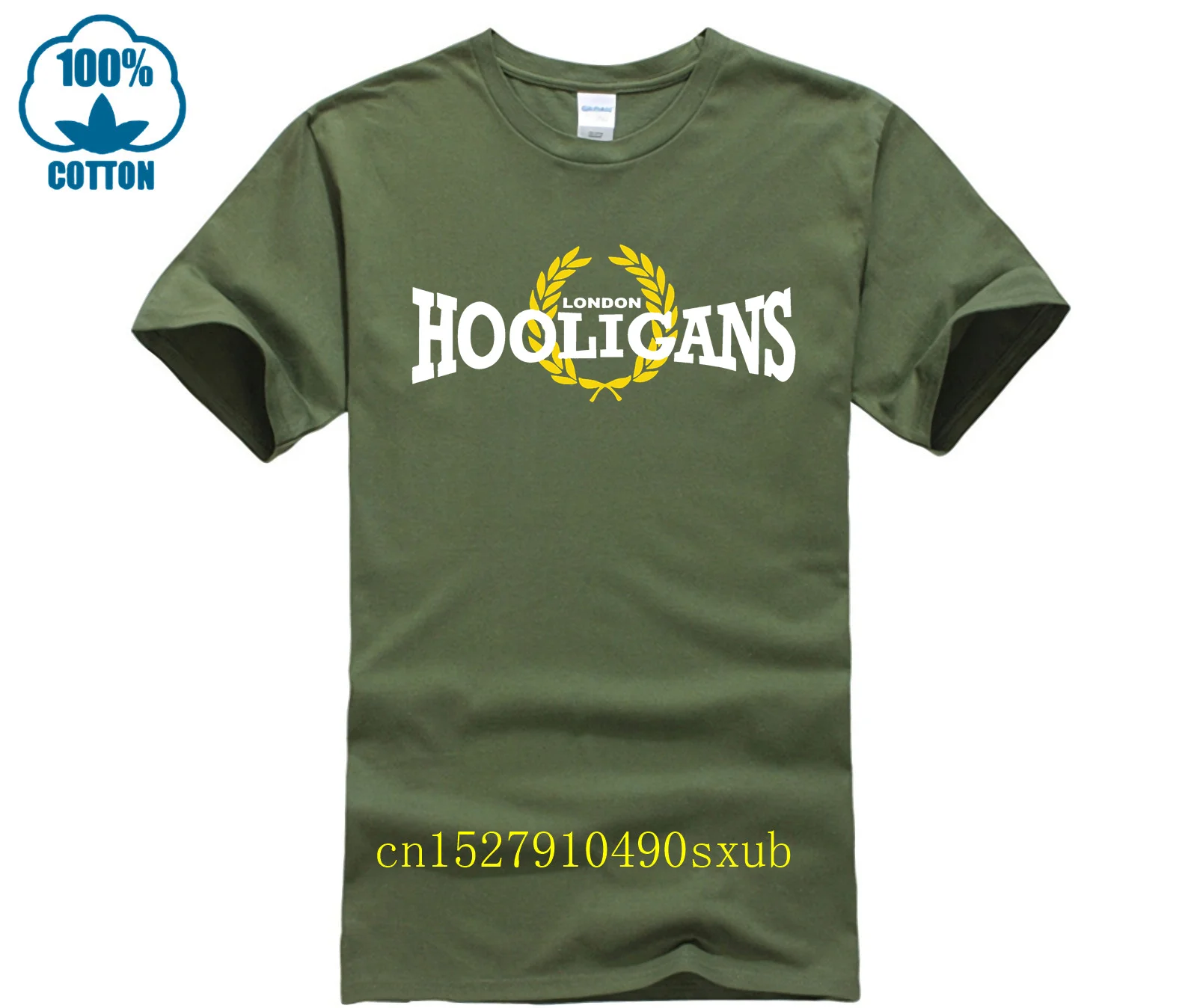 New 2025 Fashion Mens T-Shirts Hooligans London T-shirt Cotone Old
