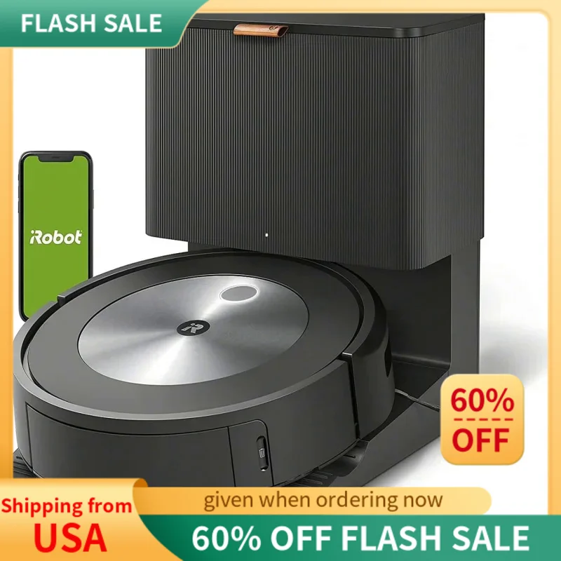 iRobot Roomba j7 (7550) Self-Emptying Robot Vacuum – Avoids Common Obstacles Like Socks, Shoes, and Pet Waste, Empties Itself f
