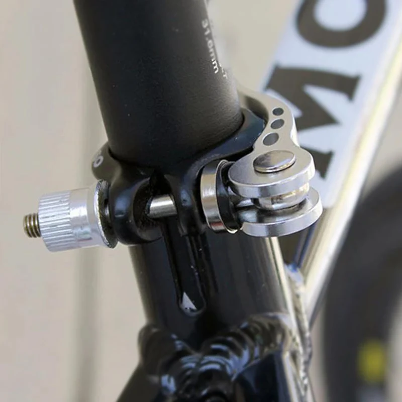 Bike Seatpost Clamp M6 x65mm Bicycle Quick Release Aluminum Seatpost Tube Clamp Lock Nut Saddle for Road MTB Bike 1/2/6pcs