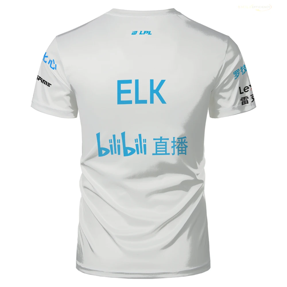 2024 League Of Legends BLG Uniform Jersey E-sports T Shirts LPL Fans ESports Game Support T-shirts Unisex Short Sleeve Tops Tee
