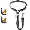 New Solid 2 In 1 Dog Harness Leash Pet Car Belt Back Safety Belt Adjustable For Kitten Dogs Collar Pet Accessories