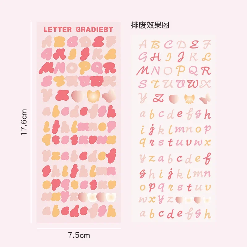 1pc Letter Heart Laser Bling Stickers DIY Album Kpop Idol Photocard Sticker  Photo Frame Scrapbook Stationery Decoration Material - AliExpress