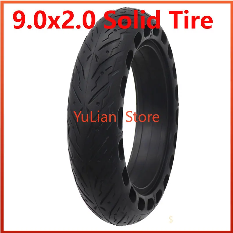 

9-дюймовая сплошная шина для электрического скутера 9,0x2,0, резина для детского велосипеда, аксессуары и противоскользящие