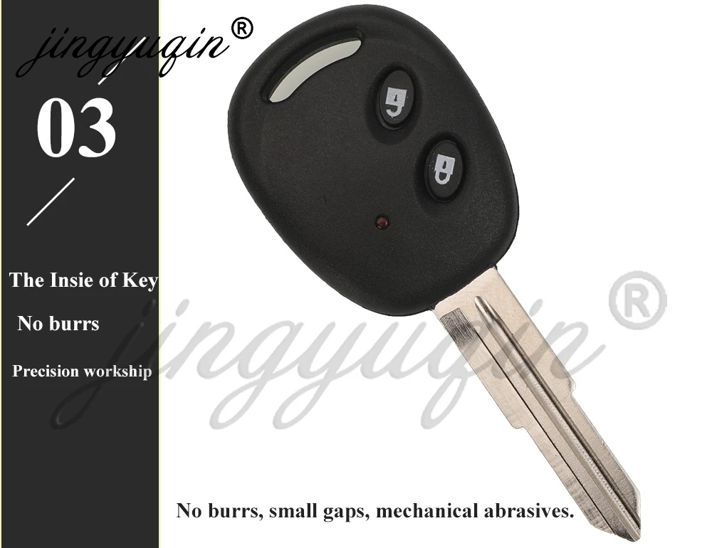 Jingyuqin 2-Tasten-Auto-Fernschlüsselgehäuse für Chevrolet Spark Beat Sail Aveo Kalos Barina Epica Lova Ersatzgehäuse – Detail 7