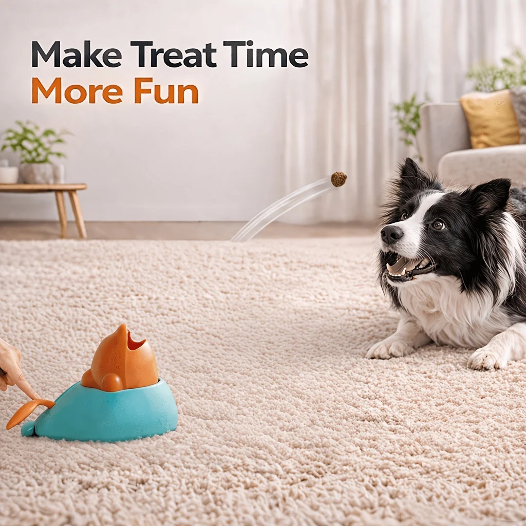 Interactive Treat-Dispensing Dog Toy for Indoor Fun and Training Puzzles