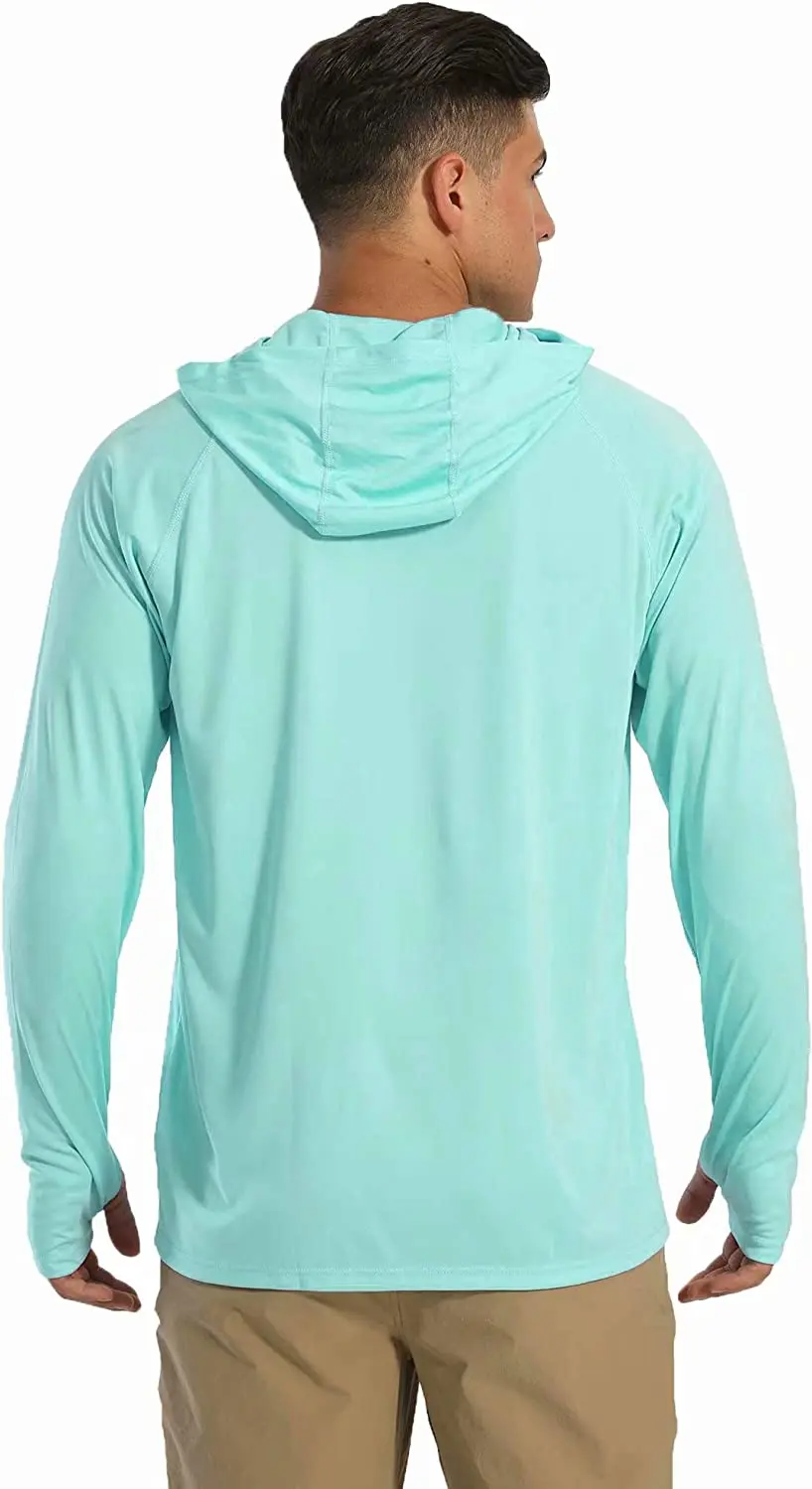 Men's Fishing Shirts Sun Protection Hoodie Shirt Hooded Performance Shirt Fishing Quick-dry UPF40+ USA Size S-2XL