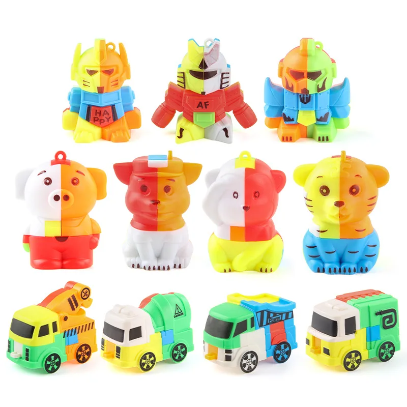3D Puzzle Luban Lock Children Adults Intelligent Thinking Development Toys Kids Animal Vehicle Robot Disassembly Toys Props Gift 6