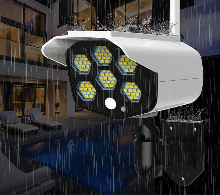 

ZK30 Waterproof Solar Wall Lamp Simulation Monitoring Induction Road Lighting Intelligent Lighting LED Lamp Control Courtyard
