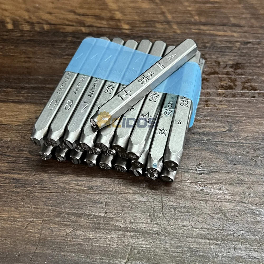 독일 폰트 스타일 숫자 금속 스탬프 세트, 보석 스틸 펀치 키트, 2mm, 3mm, 4mm 기호 기호, 27 개/세트