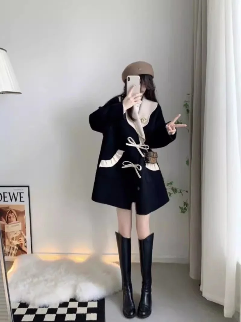 High End Short Fashionable Versatile And Popular Design For Women's Autumn And Winter Loose Woolen Jackets For Commuting P371