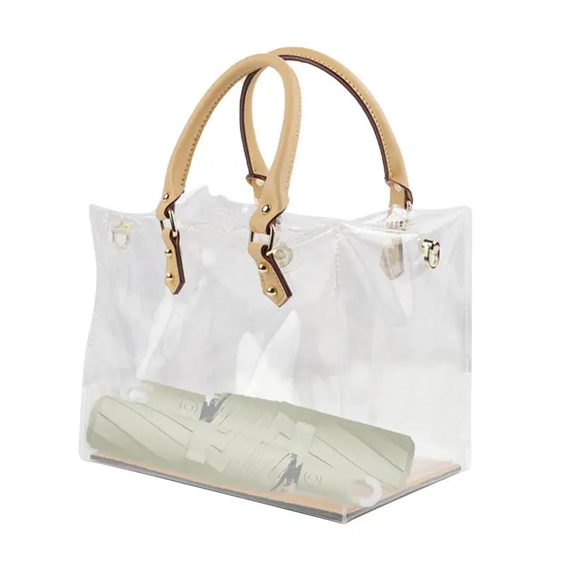 

Large Transparent Bag Cosmetic Makeup Bag Waterproof PVC Transparent Tote Stadium Beach Bag Festivals Gym School Outdoor