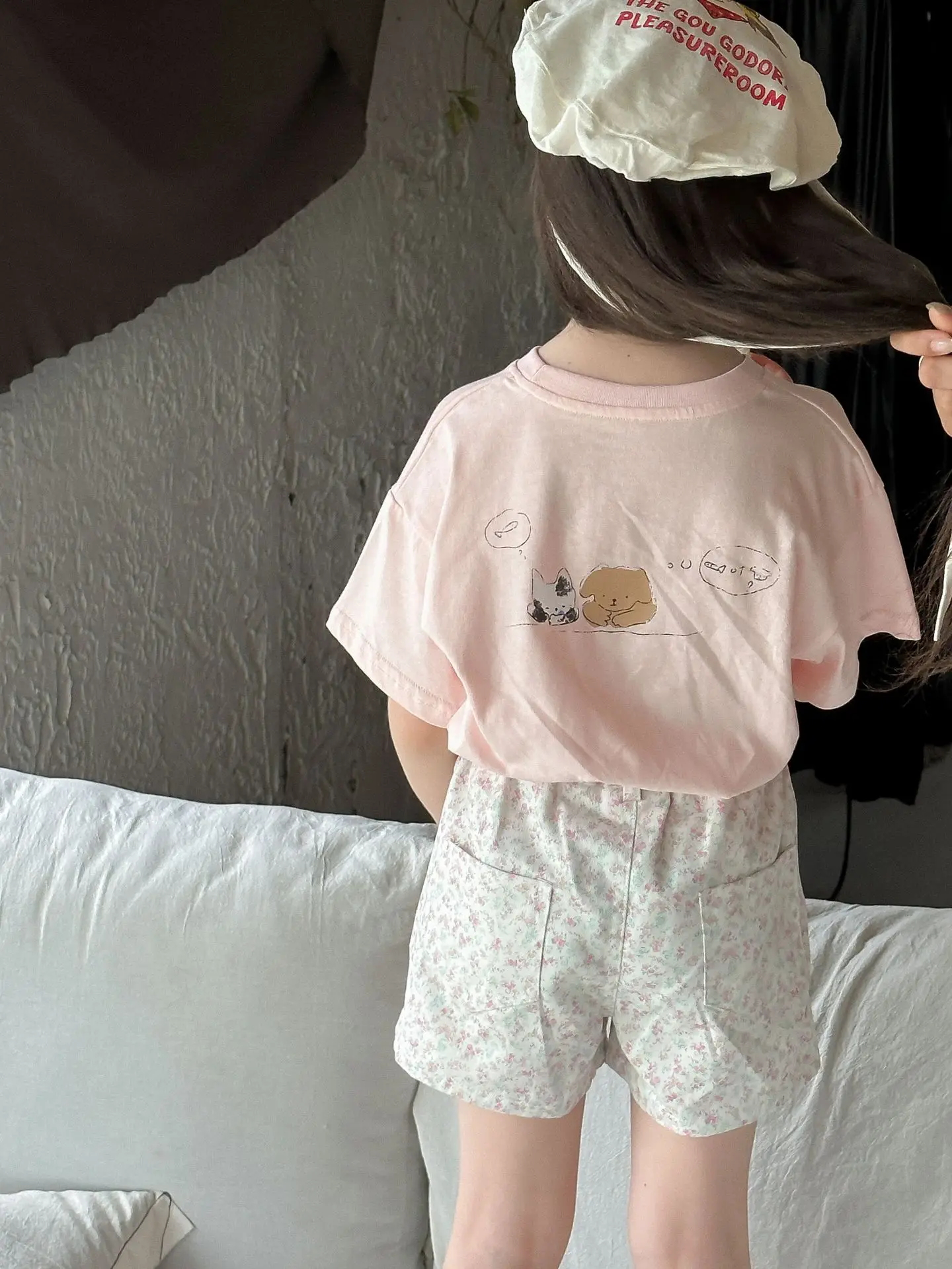 Summer Girls Shorts Cute Heart Print Children Floral Shorts Cotton Baby Girl Casual Clothes Kids Short Pants