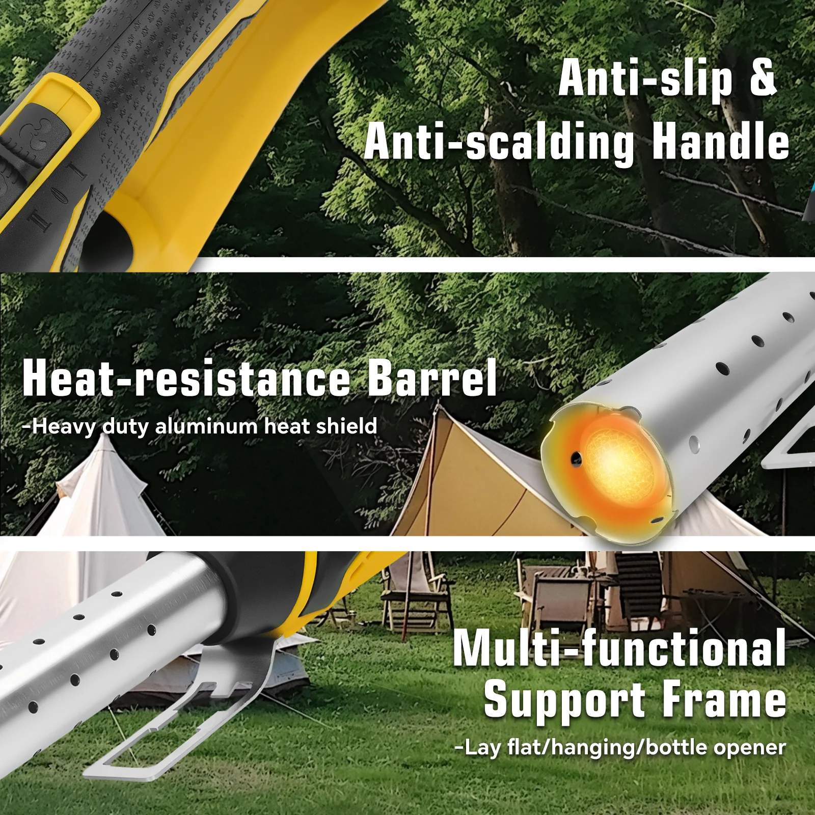 400W Cordless Fire Starter Charcoal Starter BBQ Tool Chemical Free Heated Air wi