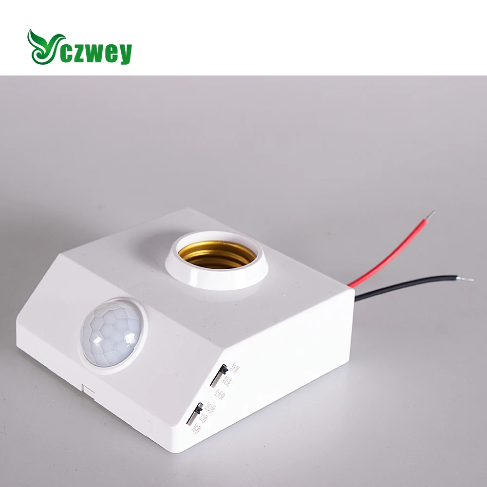

110v 220v E27 Motion Sensing Switch Infrared PIR Motion Sensor Automatic Light Lamp Holder Switch Delay adjustable brightness