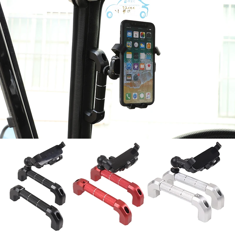 

Aluminium Alloy Car A Pillar Grab Handle Mobile Phone Holder Bracket For Land Rover Defender 90 110 2004-2019 Auto Accessories