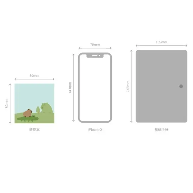 100 Sheets Message Notes Capybara Capybara Memo Pad Cartoon Posted Sticky Notes Cute Kawaii Notepad Office 6