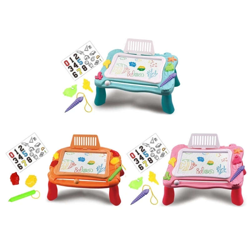 

Baby Magnetic Blackboard for Learning Cartoon Drawing Board with Stamp Toy for Children 2-8 Years Old