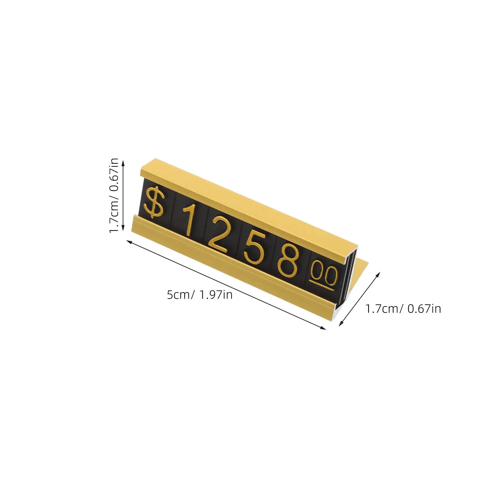 16세트 가격표 표시대 조절 가능한 매장 카운터 블록 유연한 보석 소매점 표시판 홀더 미니 가격 표시 큐브