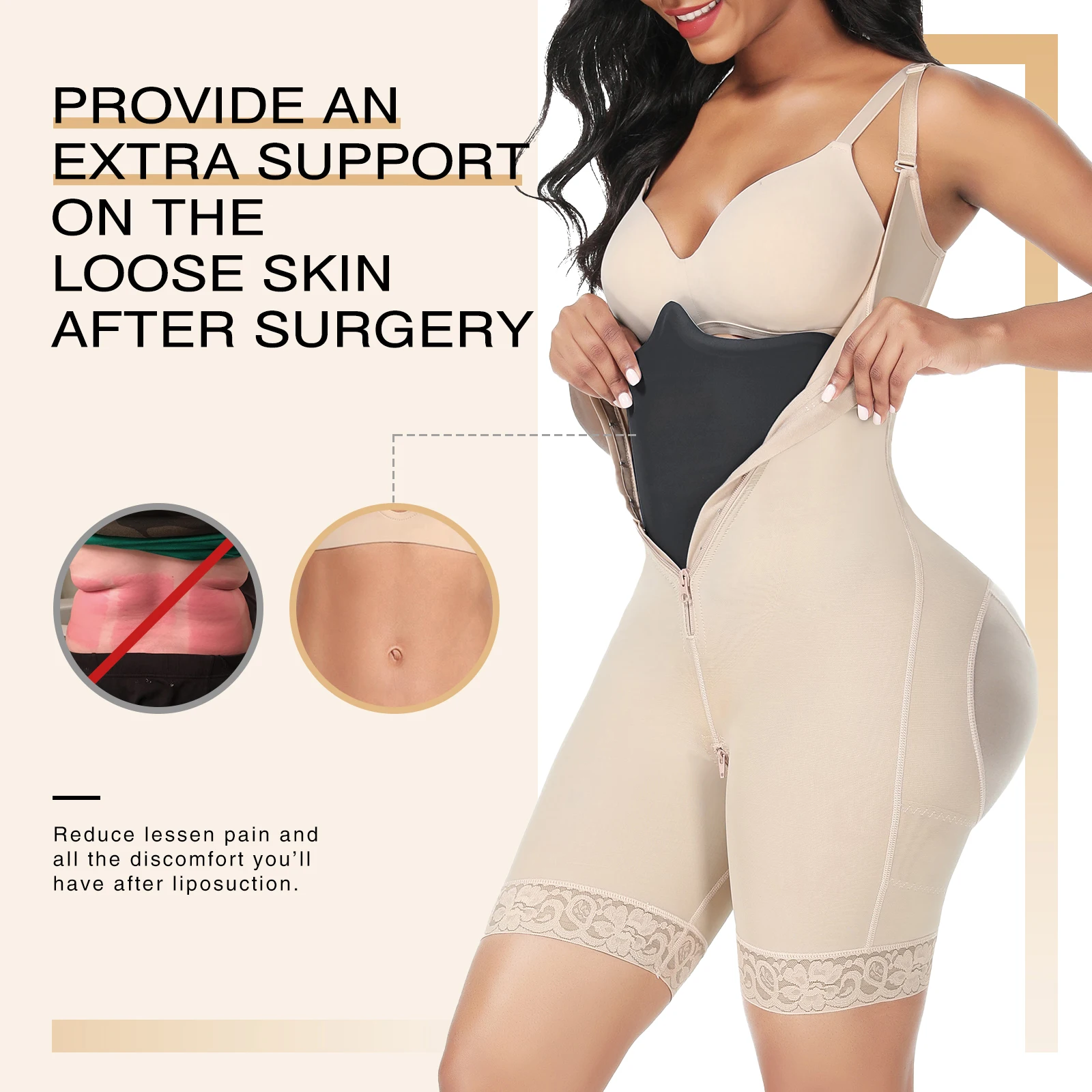Lipo Foam Post Surgery Pads, Liposuction Recovery Foam Boards, Compatable  with Compression Garment Sheets, Faja, Abdominal Binder, Waist Trainer