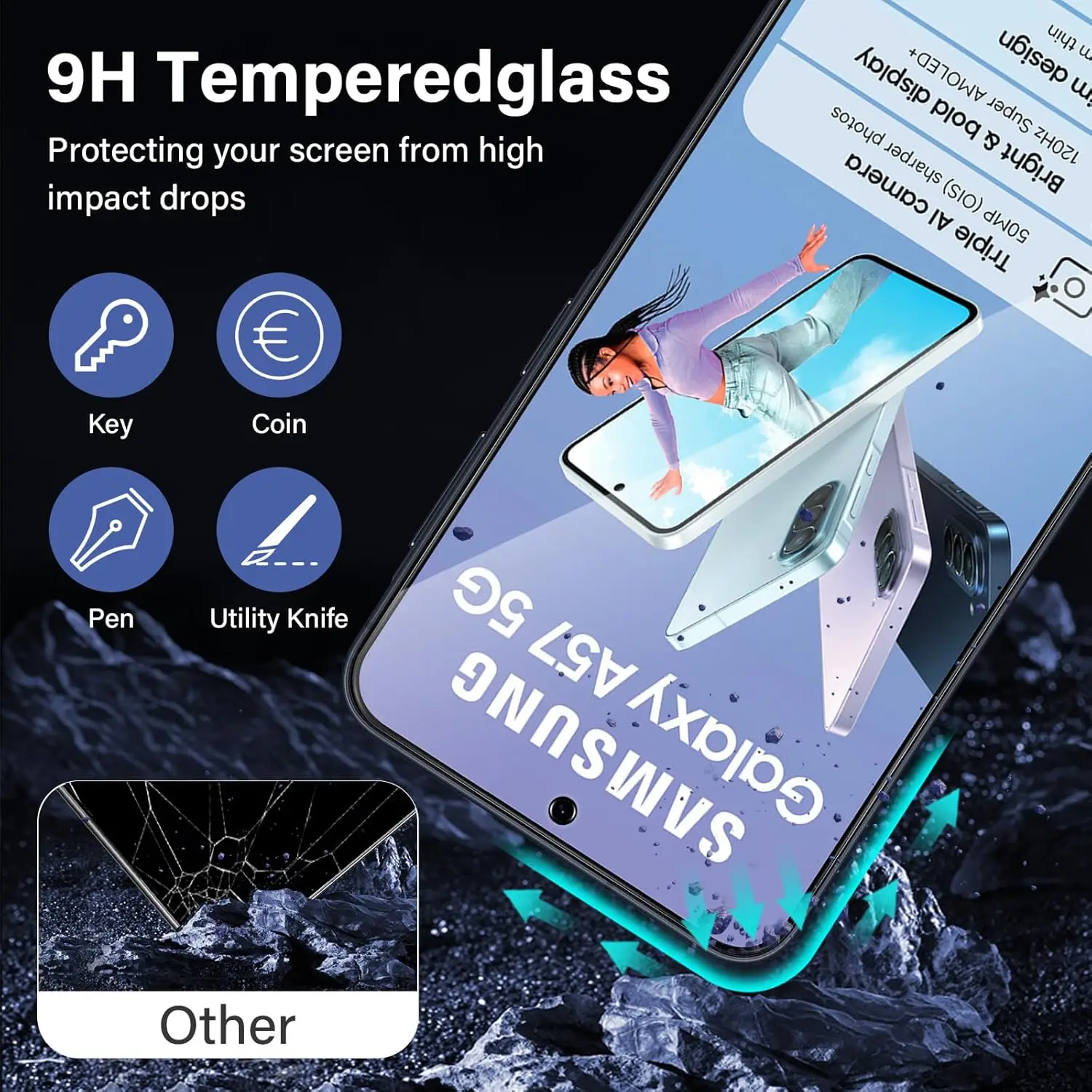2 Pack Privacy Tempered Glass Screen Protector with Auto Dust Elimination and Bubble Resistance