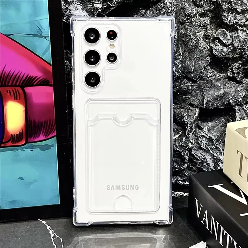 Clear Transparent Card Holder Bag Case Cover