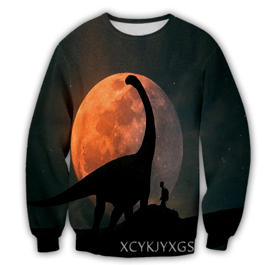 

phechion New Fashion Men/Women Dinosaur Art 3D Printed Long sleeve Clothing Casual Sport Streetwear Pullover S29