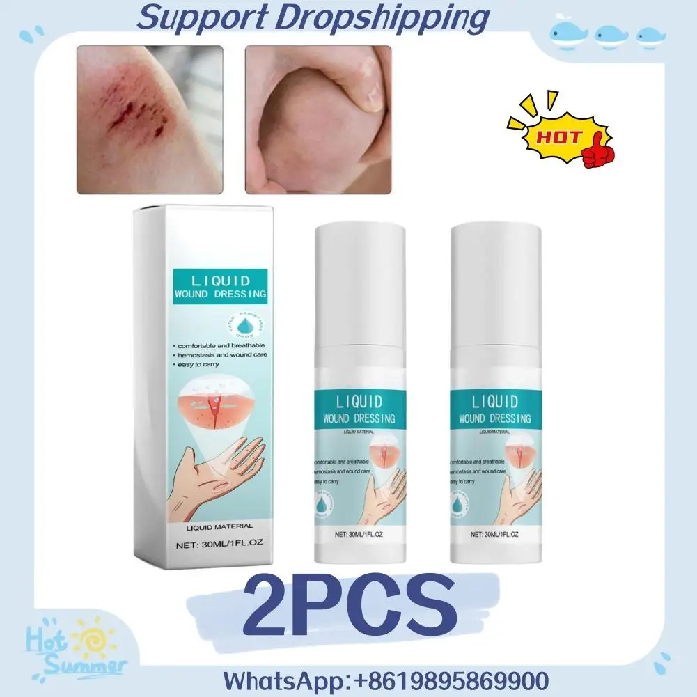 New Liquid Bandage Spray Liquid Suture Wound Wound Glue Scar Reduction Scar Isolation 2PCS Best Gifts For Female