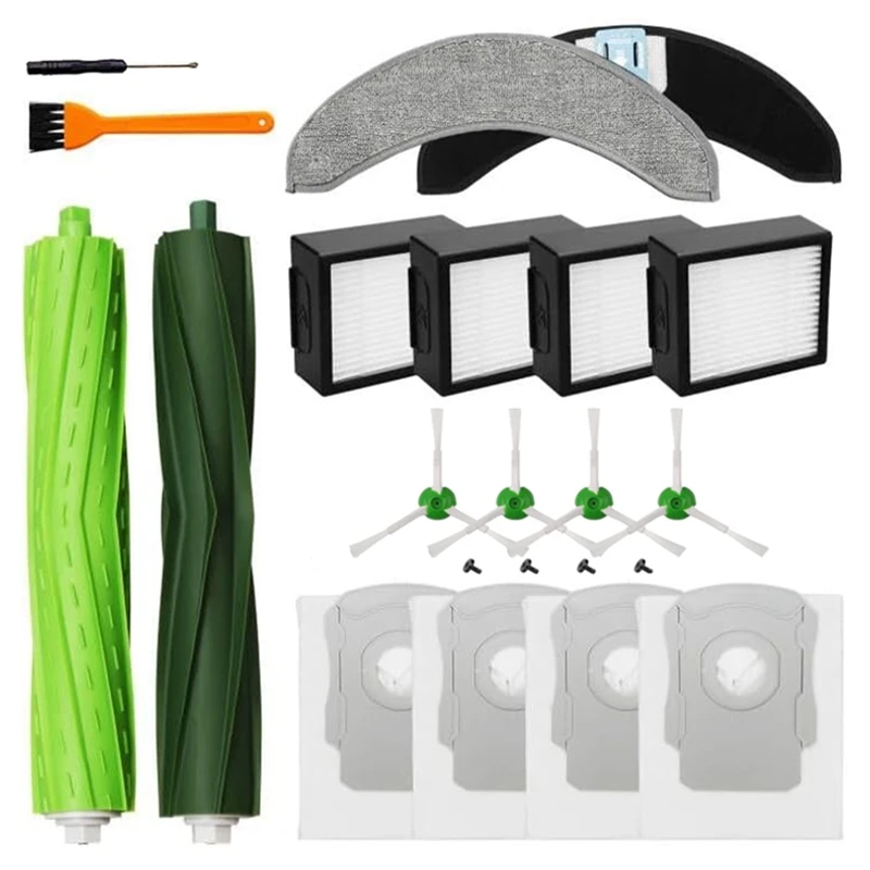 

Аксессуары, совместимые с Irobot Roomba Combo J7 +/Plus, робот-пылесос, 1 комплект, многоповерхностная резиновая щетка