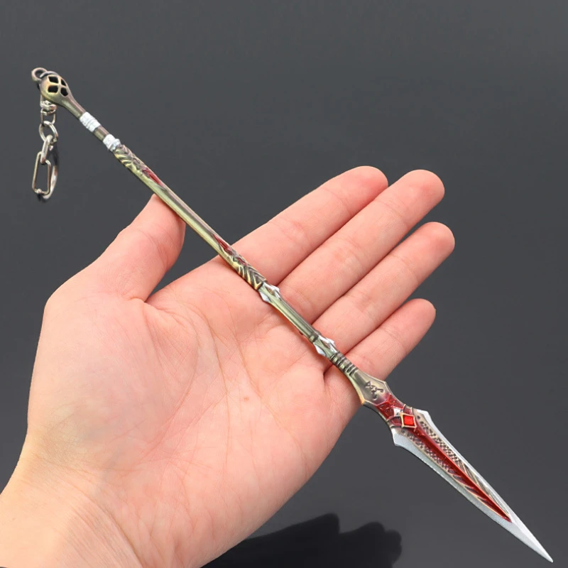 22cm Draupnir Spear God of War Kratos Gaming Peripherals Metal Weapons Model Home Ornament Decoration Crafts Toy Gift for Boys