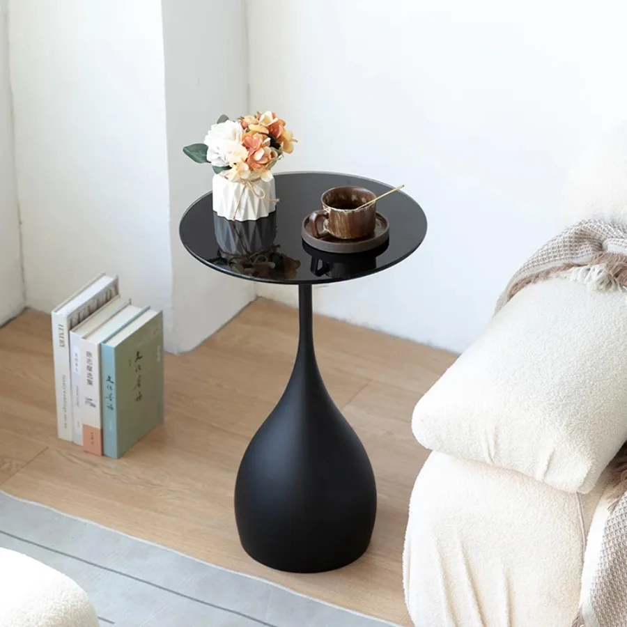 

Unique Coffee Table Modern Living Room Metal Nordic Round Coffee Table Ornament Retro Portable Italian Black Moveis Home Decor