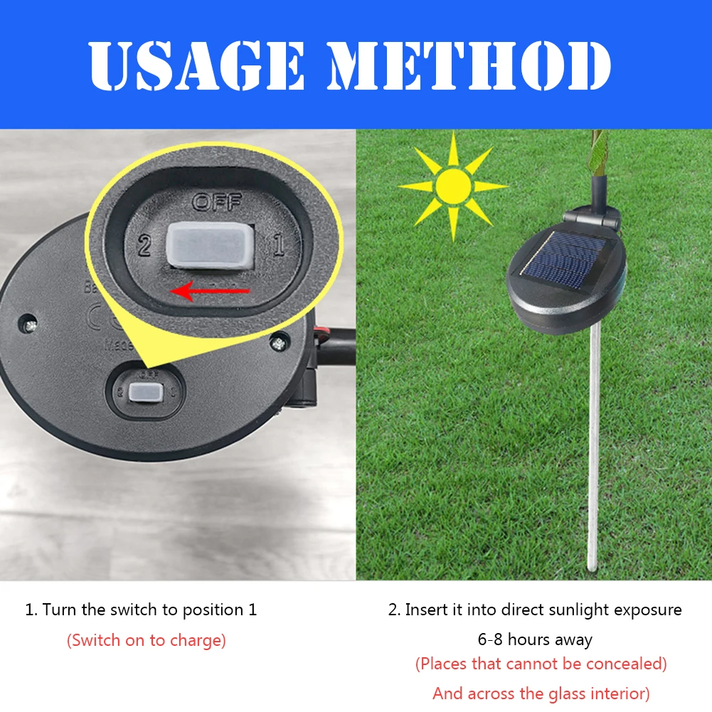 정원 조경 LED 마당 램프, 정원 베란다 마당용, 최대 10 시간 지속, 600MAH