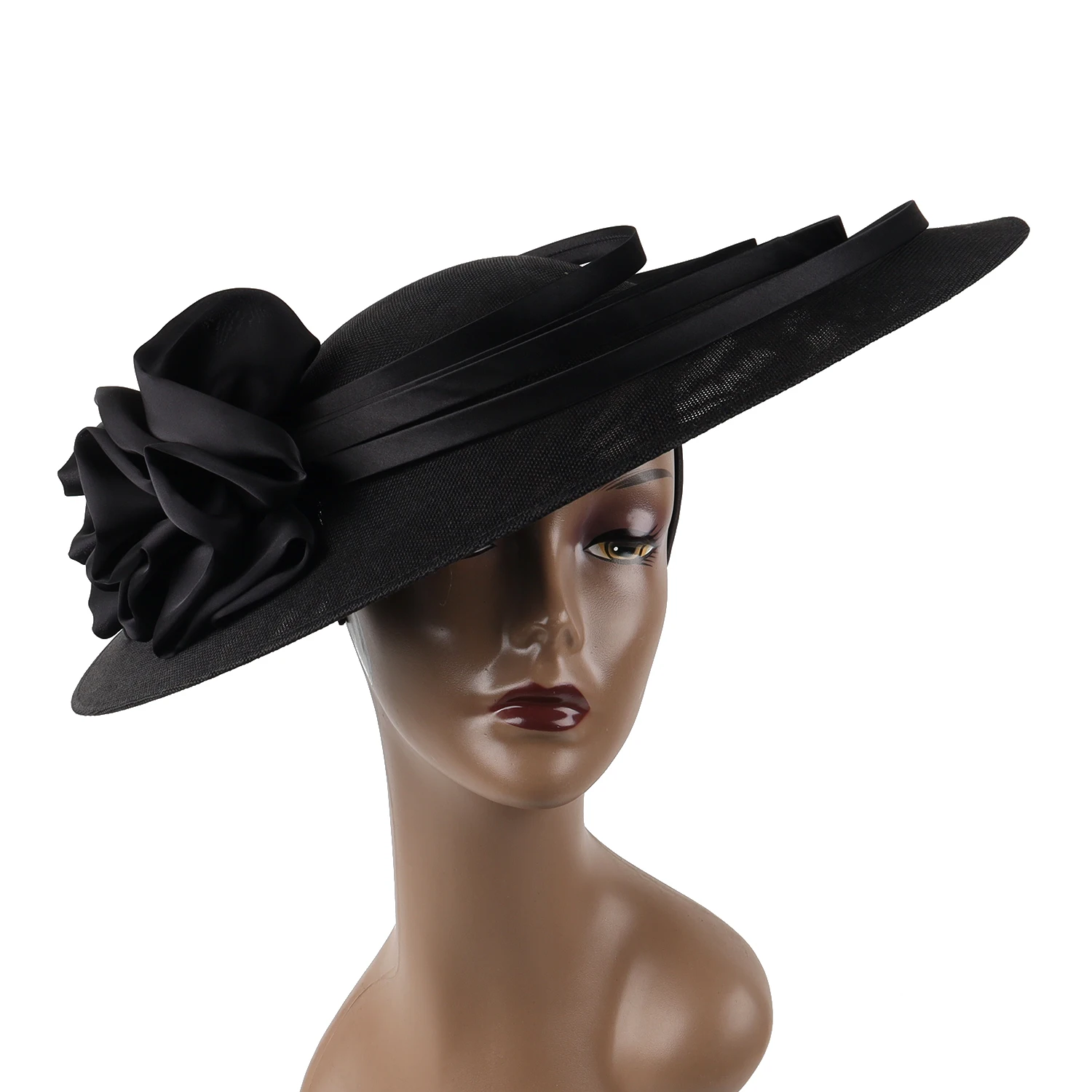 Sinamay Church Hat Flower Fascinator Kentucky Derby Hat Wedding Luxury Headband