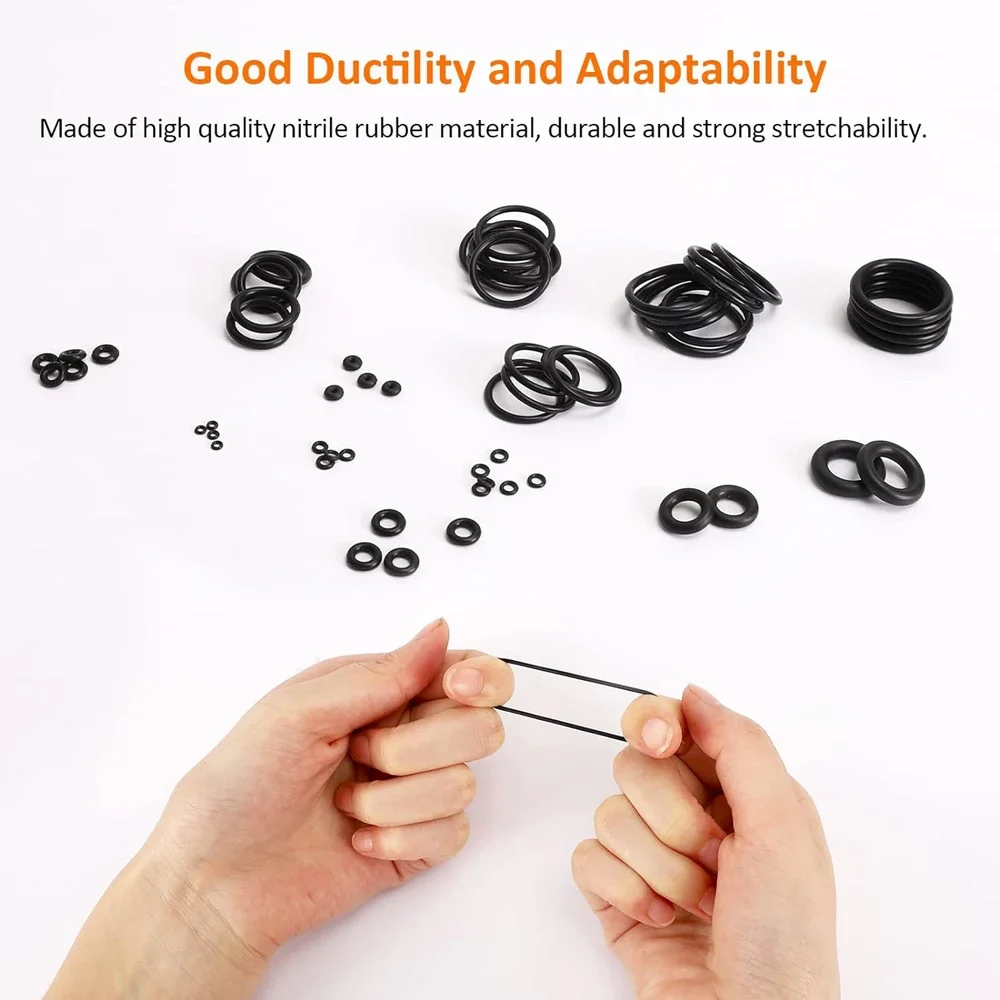 Description Picture 5 of itemO-Ring Assortment Kit Set Nitrile Rubber High Pressure O-Rings NBR Sealing Kit for Plumbing Automotive and Faucet Repair O-Rings