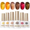 BORN PRETTY 6pcs Crystal Amber Gel Nail Polish Set Jelly Pink Nude Winter Semi Permanent Soak Off UV LED Varnish Manicure Kits 2