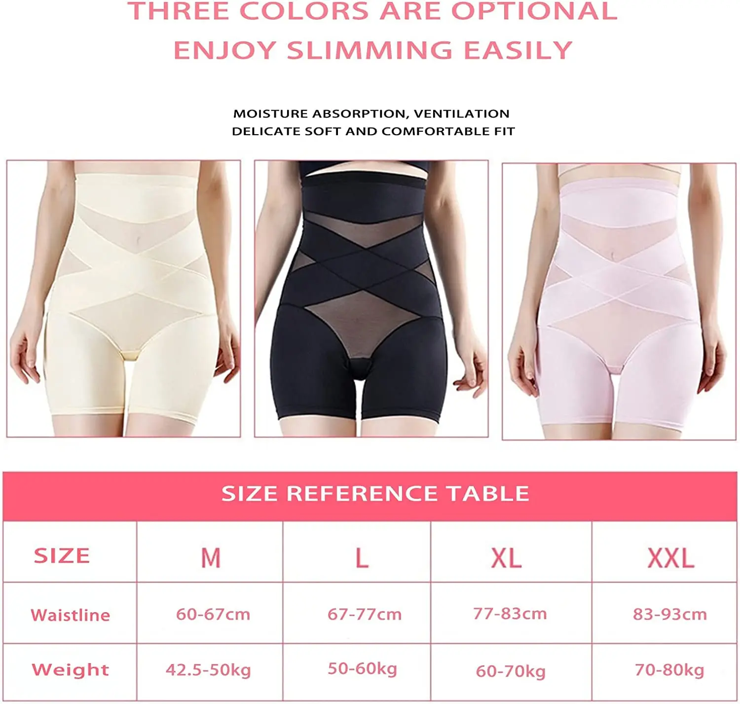 Cross Compression Abs Shaping Pants Body-sculpting Abdomen Panties  High-waist Hip-lifting Briefs Shaping Anti-glare Body Pants