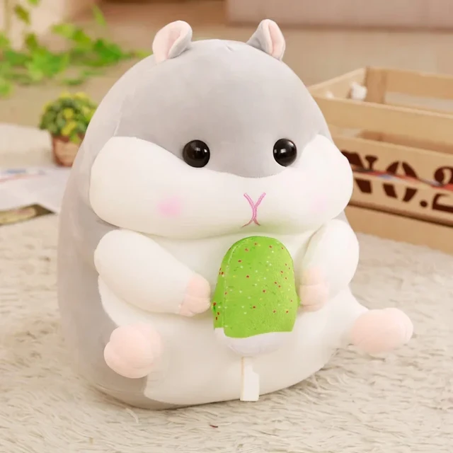 Hamster en peluche, doux et mignon, coussin et oreiller pour