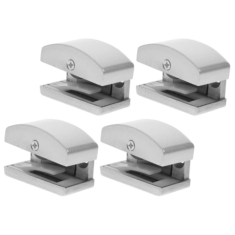 4 Pcs Door Swing Stopper Shower Bumper Sliding Accessory Guide Track Component Lightweight Bathroom Glass Bottom Aluminum Alloy
