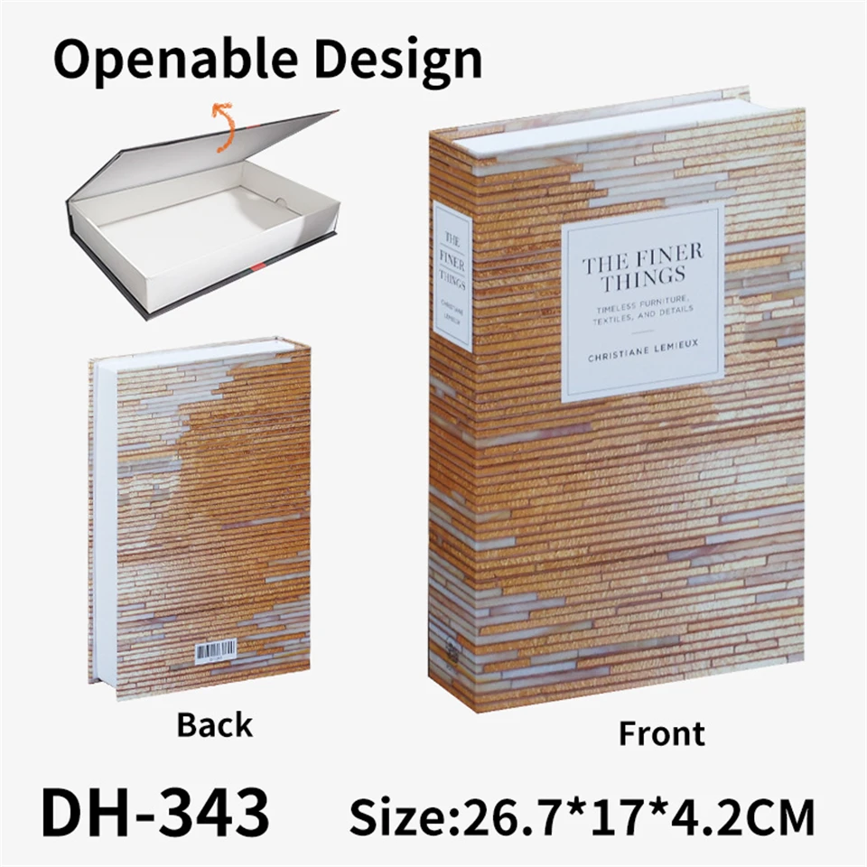 Luxury Fashion Decorative Faux Book