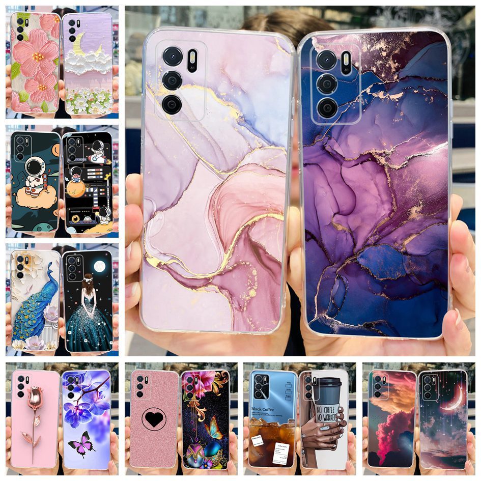 For OPPO A16 Case A16S Cover Popular Marble Phone Case Clear Silicone Soft TPU Funda For OPPO A54S CPH2273 A 16S A 16 Back Cover