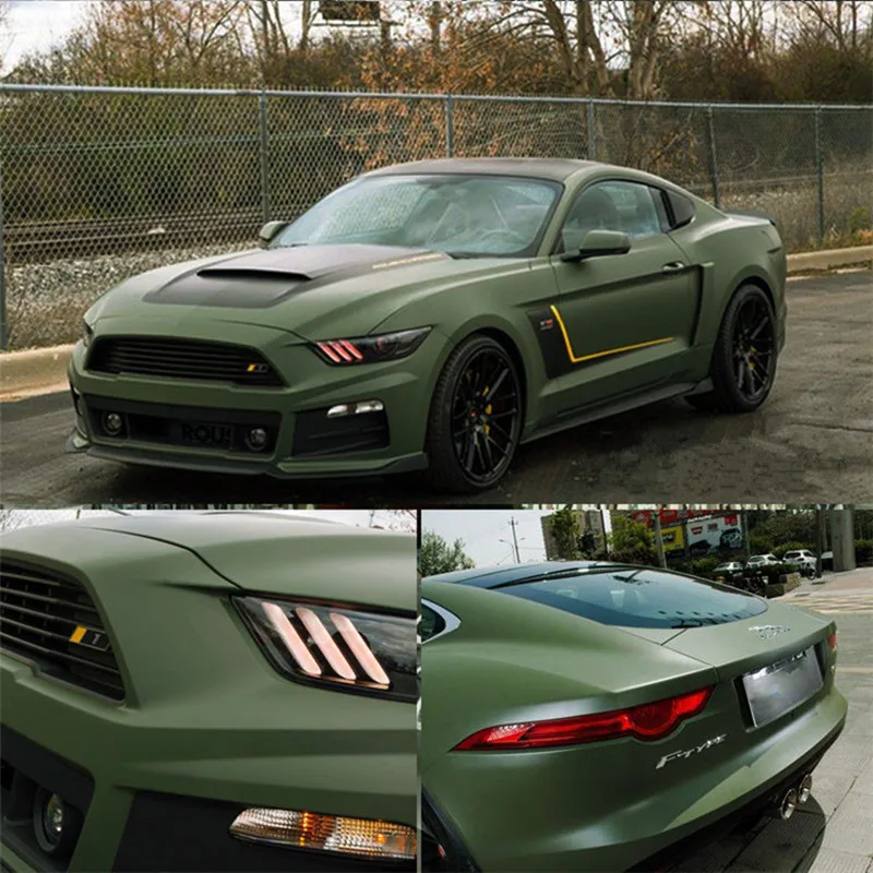 오토바이 자전거 자동차 스타일링 스티커, 카키 무광 필름, PVC 비닐 랩, 차체 필름, 자동차 액세서리, 20/30. 58x152cm 