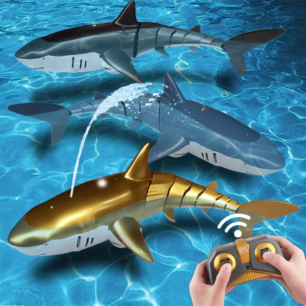 Telecomando Sharks Toy For Boys Kids Girls Rc Fish Animals Robot Water Pool Beach Play Sand Bath Toys4 5 6 7 8 9 10 Anni