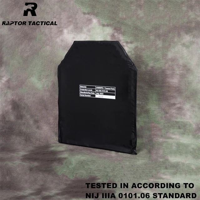 BulletProof Plate NIJ Level IIIA 3A 0101.06 10"x12" UHMWPE Or Aramid Soft Ballistic Panel 1 Piece Only - Raptor Tactical 2