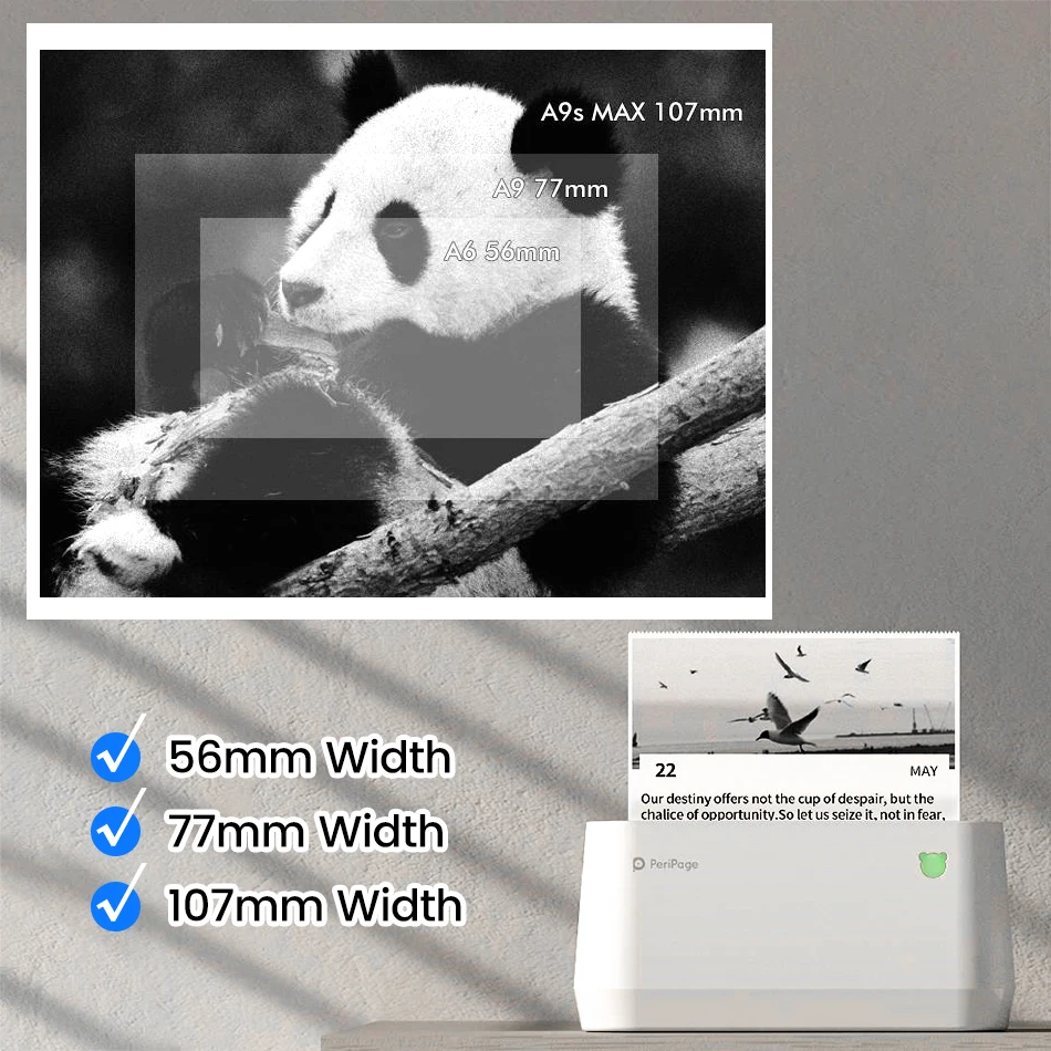 PeriPage Official A9 Portable Thermal Bluetooth Printer 2" 3" 4" A9(s) Max Thermal Photo Label Receipt Sticker Mini Printer A6