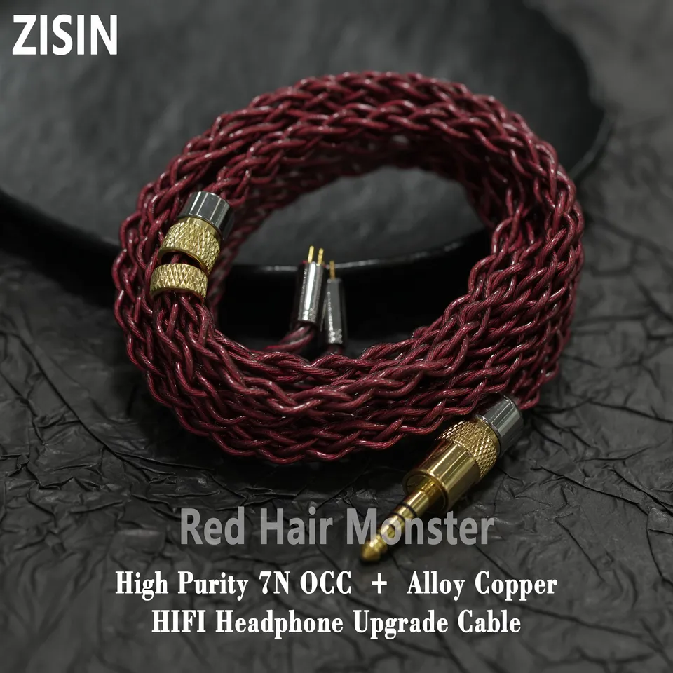 ZiSin -50 7N OCC+Alloy Copper In Ear Earphone Upgrade Cable With