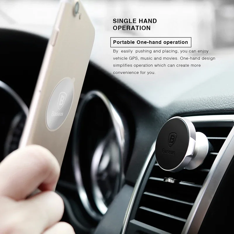 Bas192.- Support magnétique de téléphone portable pour voiture, résistant à 360 degrés, pour iPhone, Samsung, Xiaomi