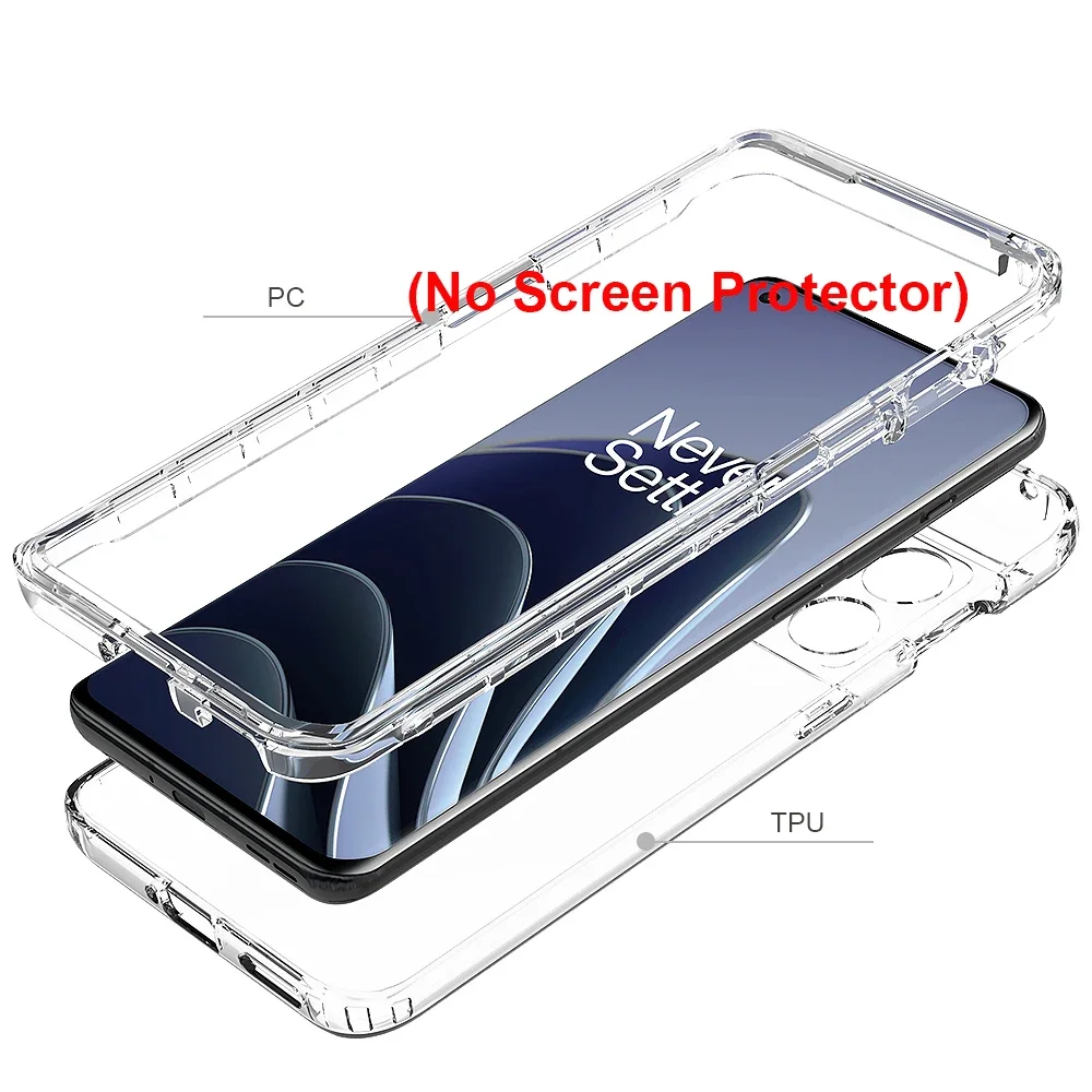 TEYYOS Cover OnePlus 10T 5G - Custodia Ibrida TPU/PC Antiurdo Con Anello Rotante 360° E Supporto Magnetico - Blu - 4