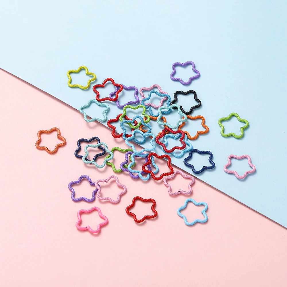 50 teile/los Bunte Offene Ringe Stern Form Jump Ringe Für Schmuck Machen Schlüsselbund Telefon Kette Diy Handwerk Erkenntnisse Liefert – Detail 8